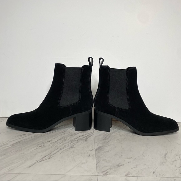 New! Steve Madden Rhiannon Black Suede Chelsea Bootie 7 1/2 M - Picture 7 of 14